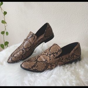 ZARA Vegan Snakeskin Loafers